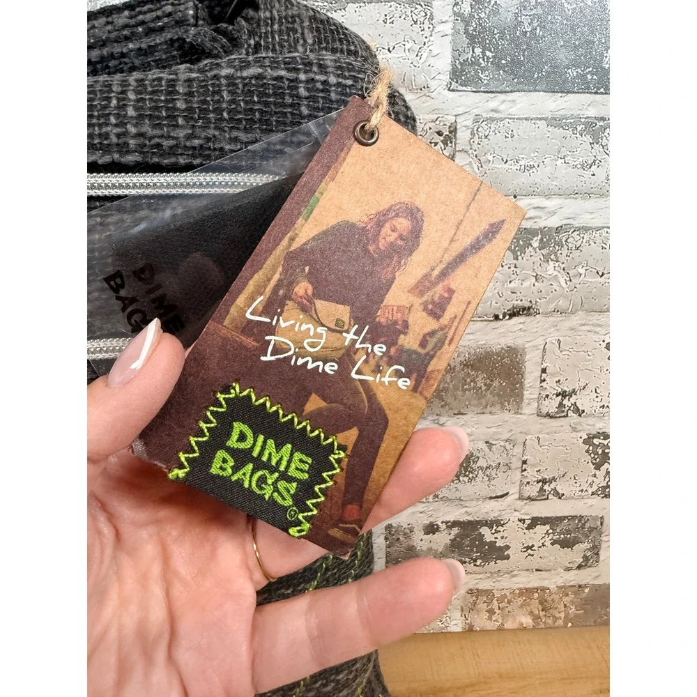 Dime Bags Multi-Purpose Traveler Bag Unisex OS Black Hemp Crossbody Zip NEW